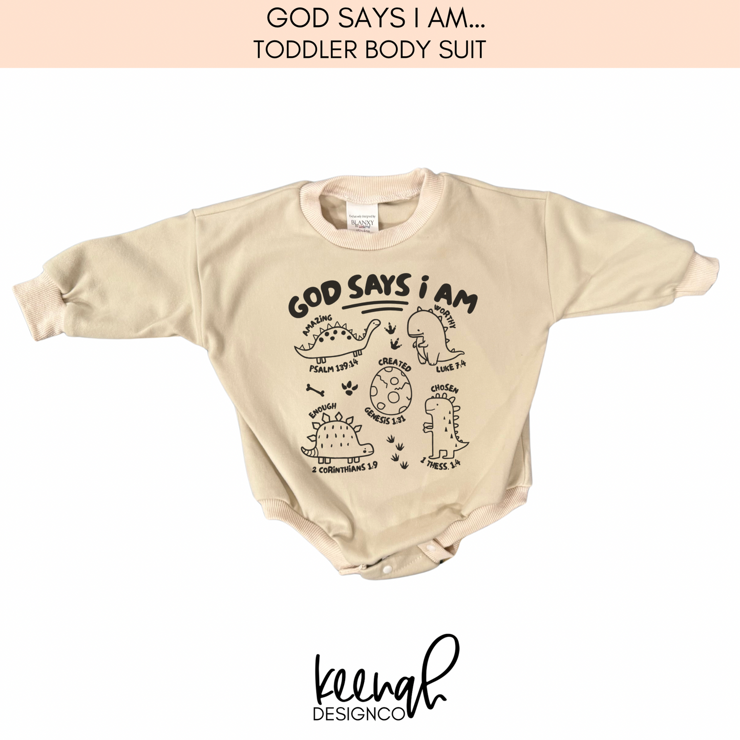 You Are Loved; God Says I Am . . . Sweatshirt Romper